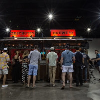 Deschutes Brewery had an awesome set up and free hats!