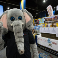 Bottoms up from the Joyride Elephant himself at GABF 2015. 