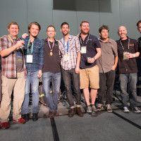 The awesome panel of guys who discussed the similarities between creating music and beer. 