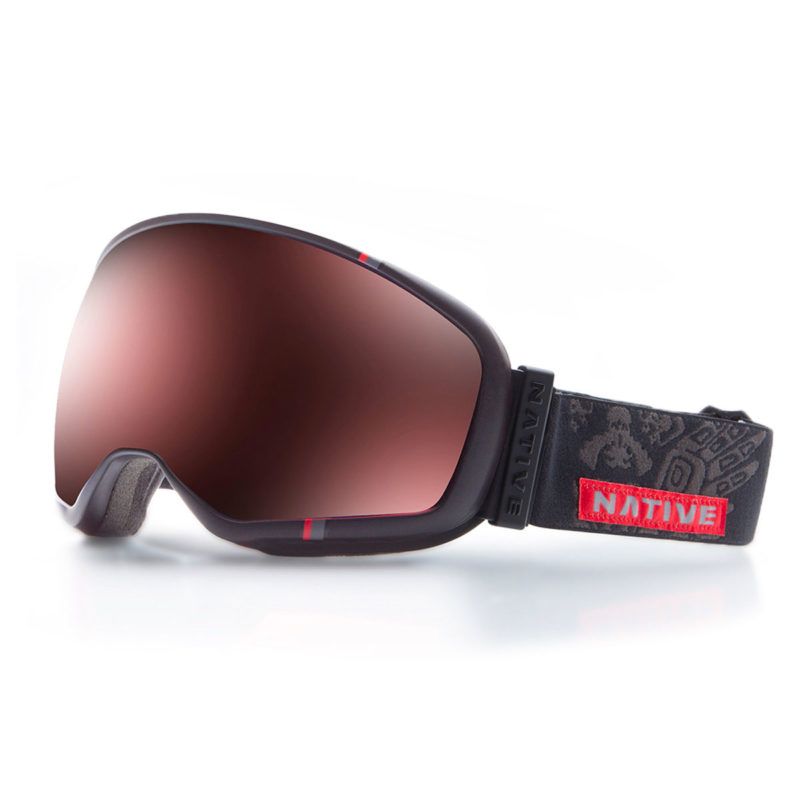 2017-18 Native Tank7 T-Bird with Rose React Lens Snow Goggles