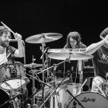 Paul Quattrone and Dan Rincon of Osees perform at Red Rocks Amphitheater May 15, 2021