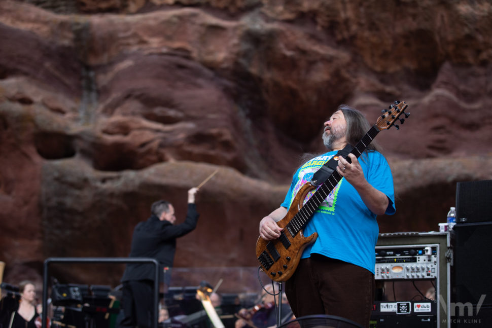 Dave Schools, Jerry Garcia Symphonic Celebration, June 29, 2022, Red Rocks Amphitheatre, Morrison, CO. Photo by Mitch Kline.