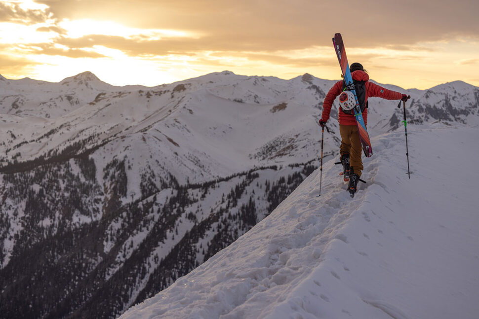 Hiking in the Colorado backcountry with Weston x Vernan Kee skis