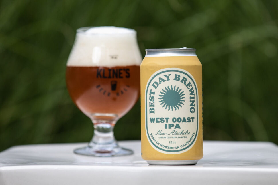 Best Day Brewing West Coast IPA Non-Alcoholic Beer. Photo by Mitch Kline.