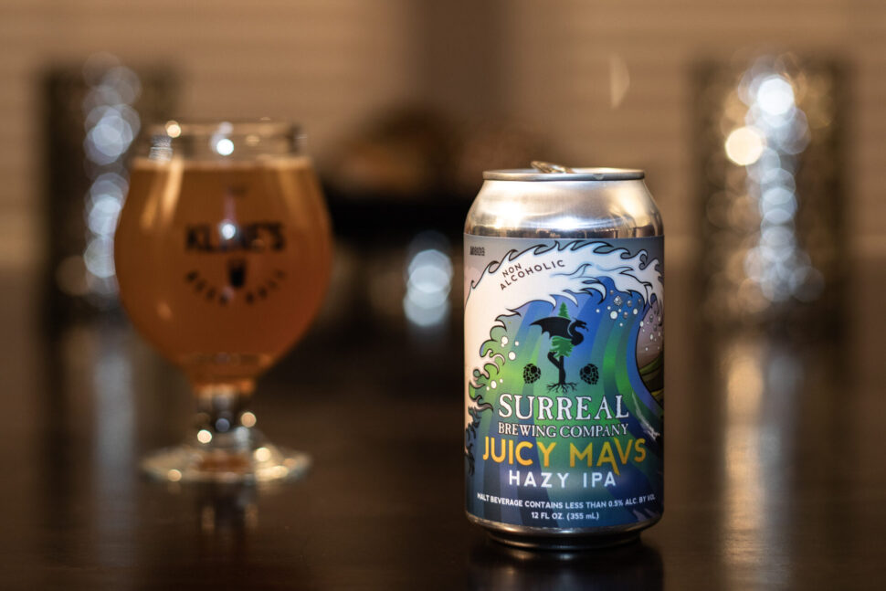 Surreal Brewing Company Juicy Mavs Hazy IPA. Photo by Mitch Kline.